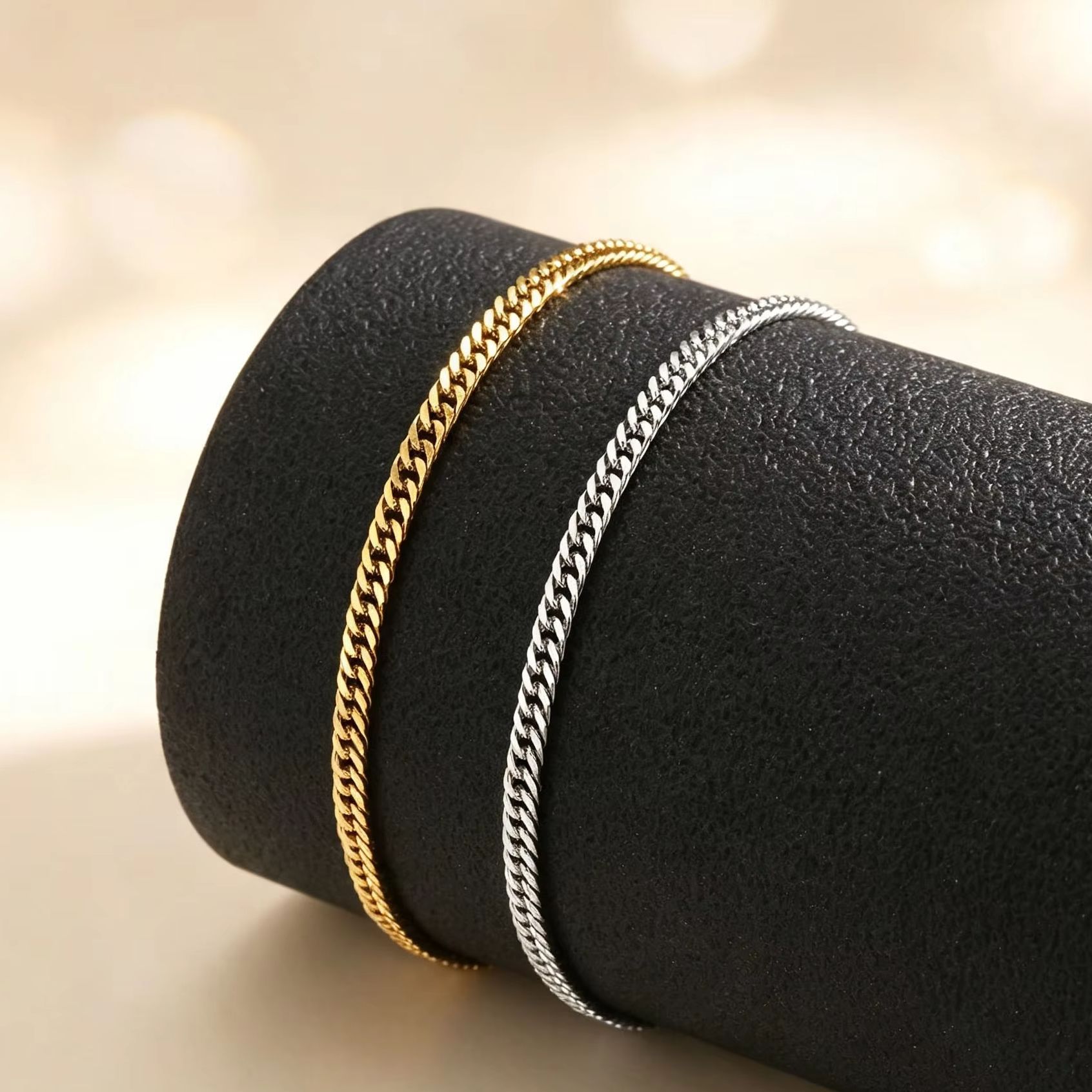 Jc Jewelry & Watches Photos - Тонкий кубинский браслет на ногу для
